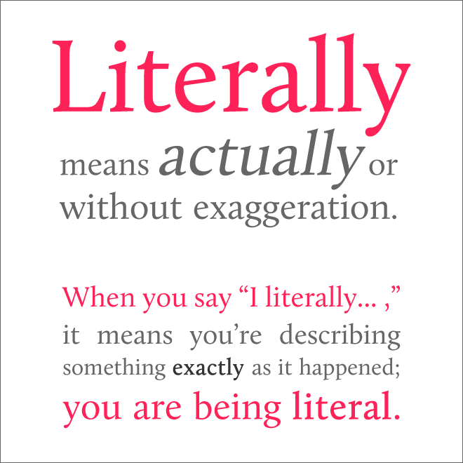 What It Means When You Say “Literally”