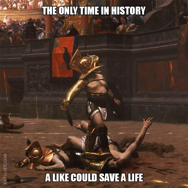 The only time in history a Like could save a life.