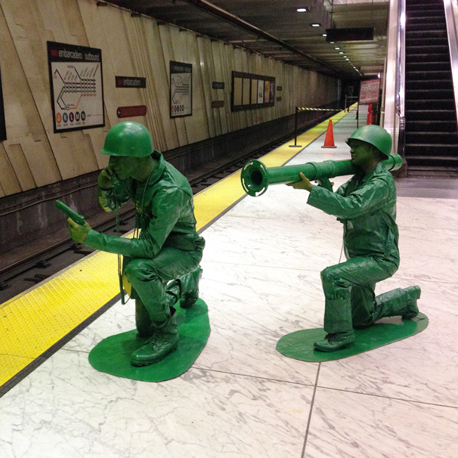 Toy soldiers Halloween costume.