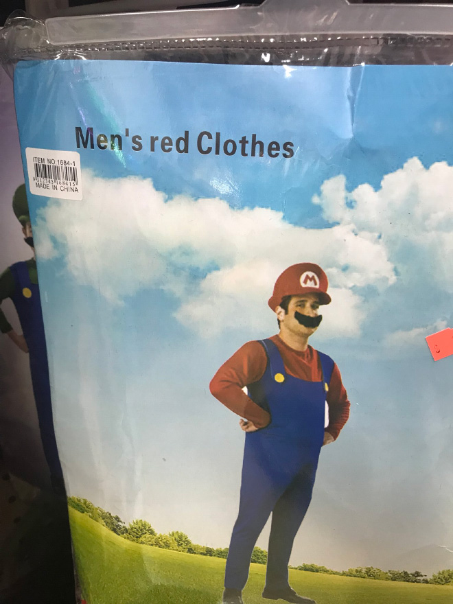 Mario Halloween costume.