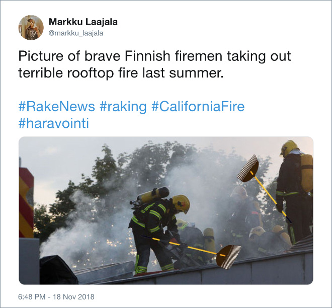 Finnish firefighters in action.