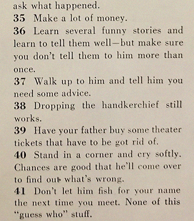 1950s dating advice for women.
