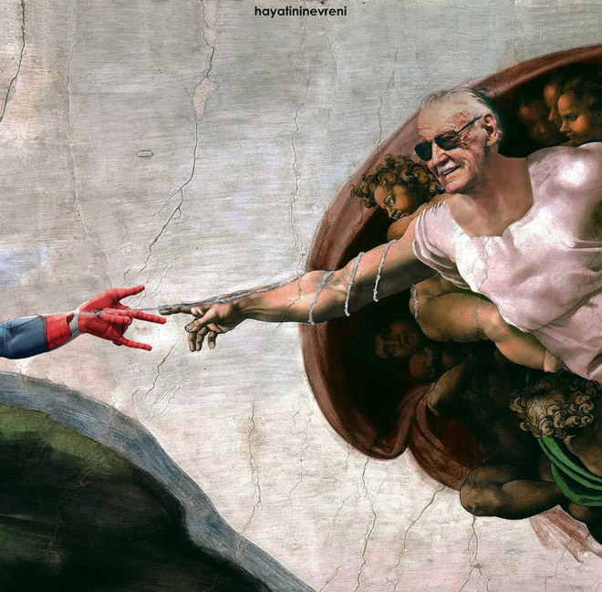 The creation of Spider-Man.