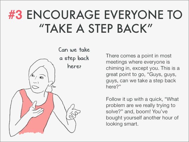 Encourage everyone to take a step back.