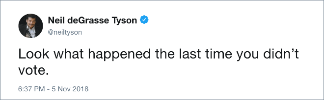 Look what happened the last time you did not vote.