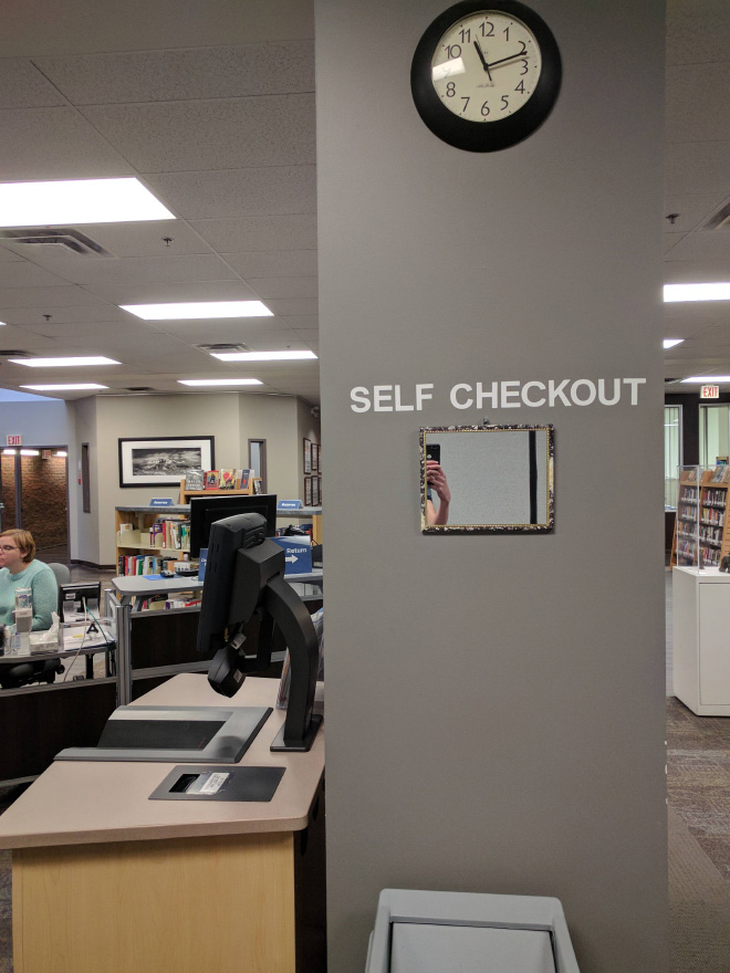 Self checkout.