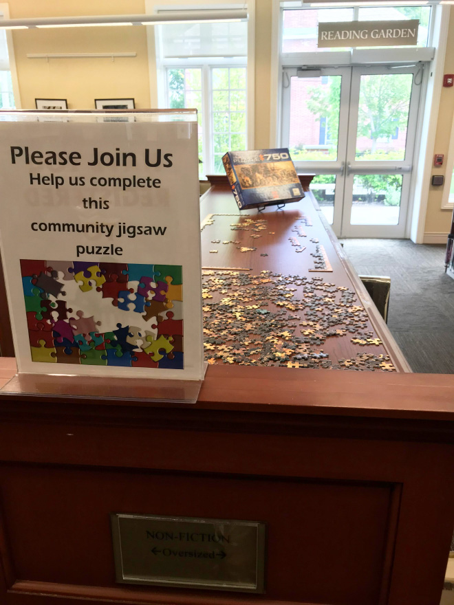 Cummunity jigsaw puzzle.