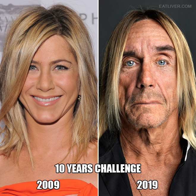 Ten years challenge: Jennifer Aniston.