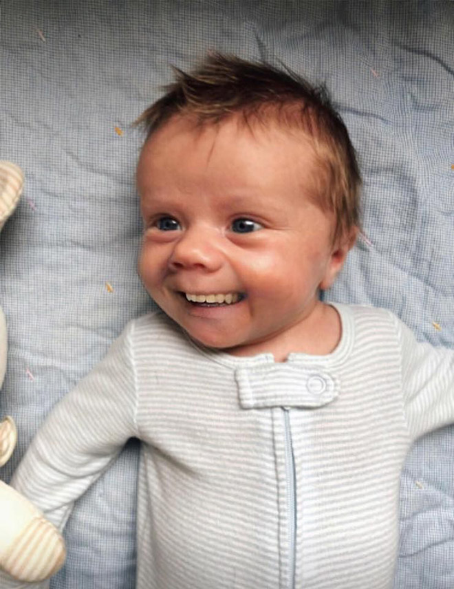 Baby with adult teeth. Weird, isn't it?