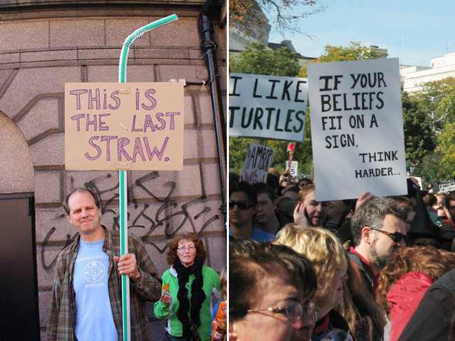 Hilarious protest signs.