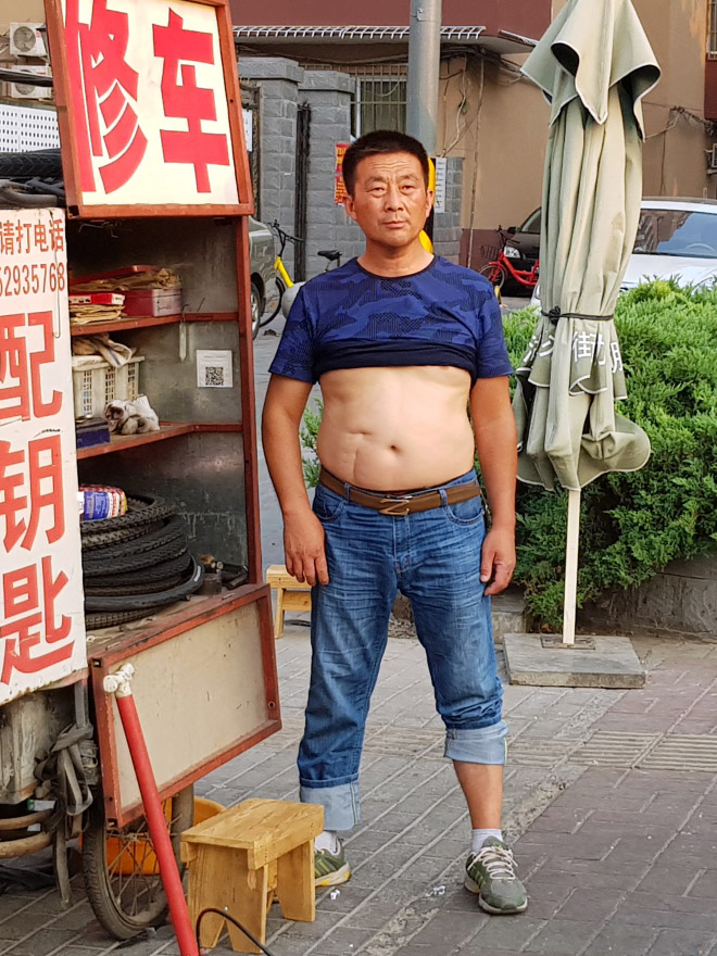 Proud display of the Beijing bikini.