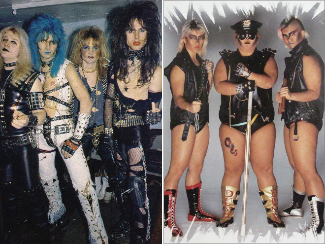 Awkward metal band photos.