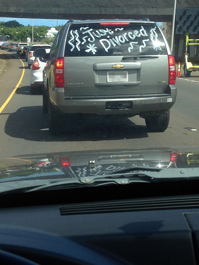 Just divorced.