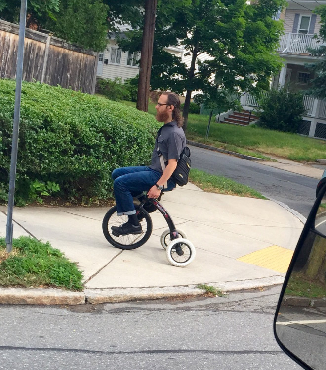 This is how hipsters drive around the city.