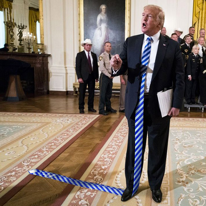 Have you ever noticed how long Trump's tie is?