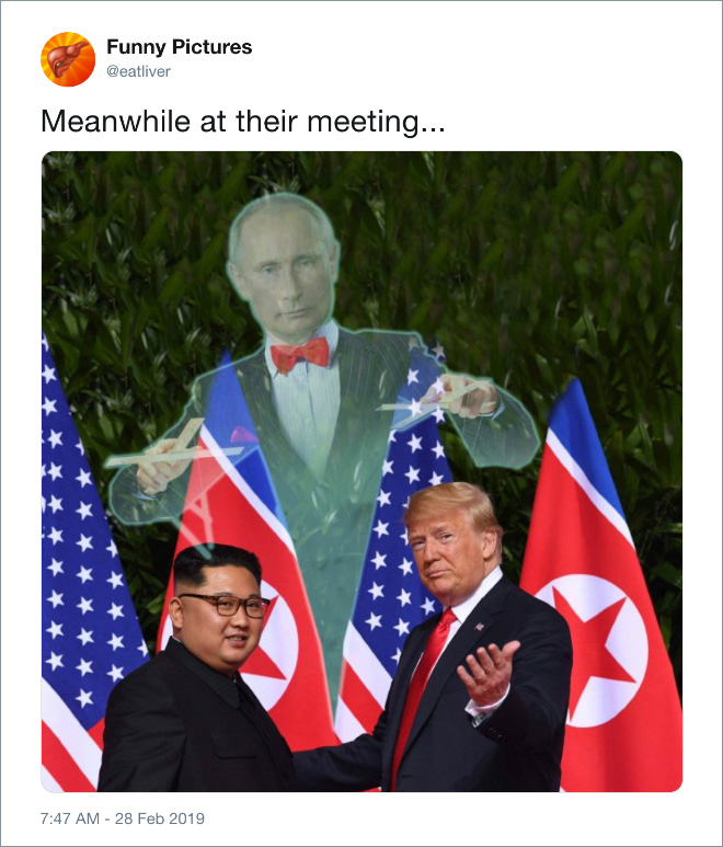 Meanwhile at their meeting...