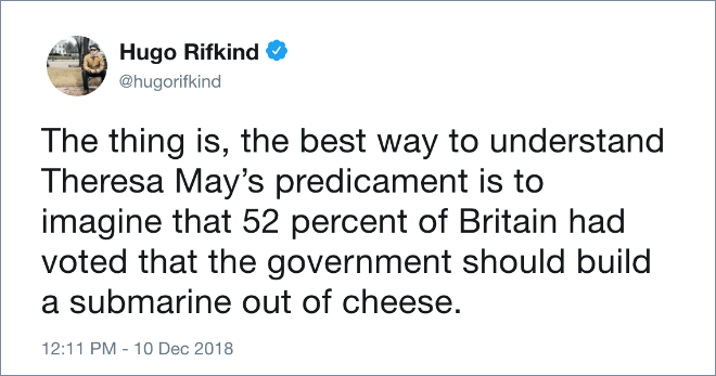 One of the funniest Brexit tweets.