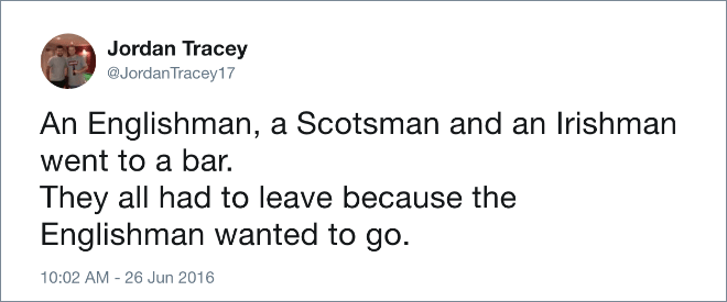 One of the funniest Brexit tweets.