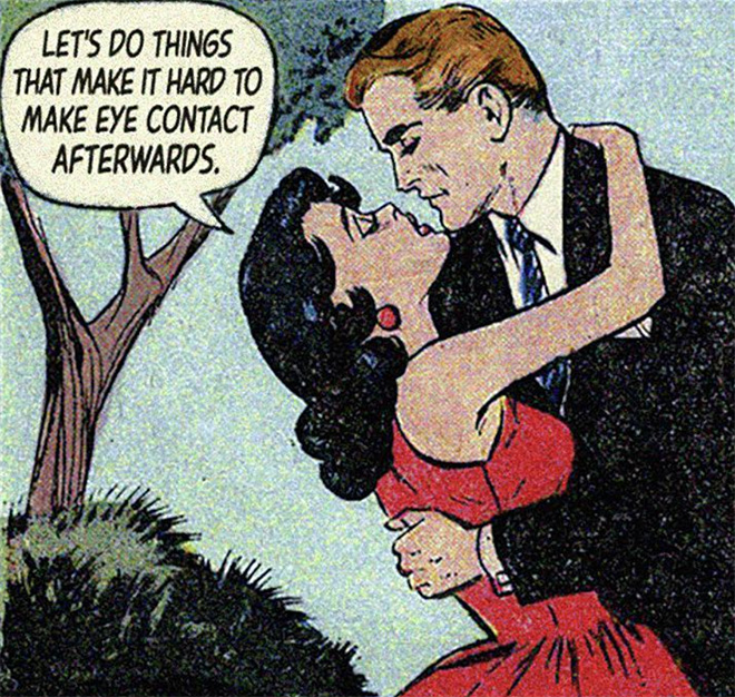 Classic comic book combined with modern love...