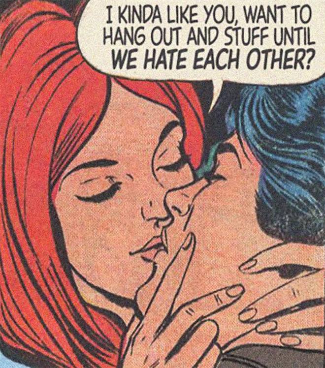 Classic comic book combined with modern love...