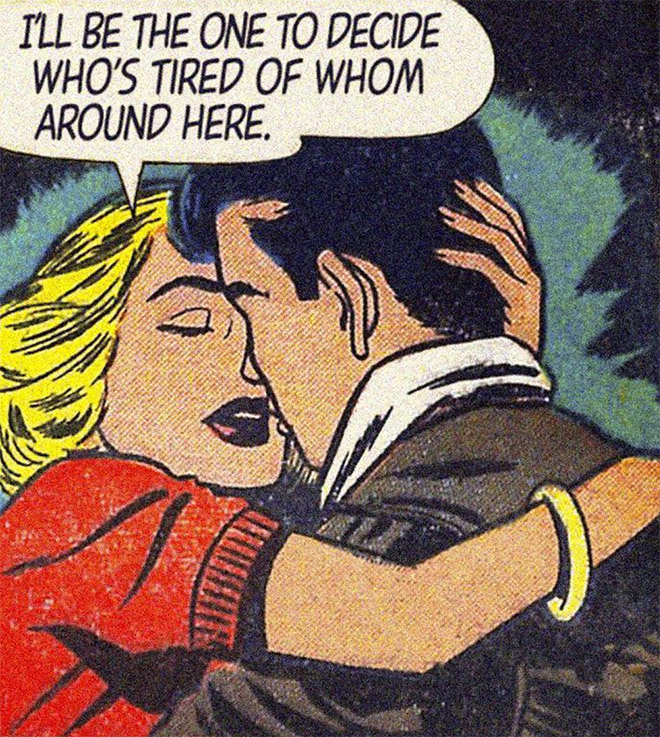 Classic comic book combined with modern love...