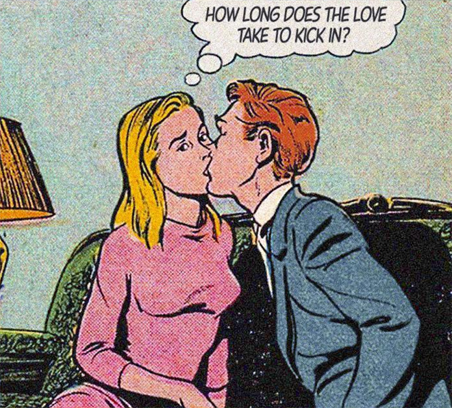 Classic comic book combined with modern love...