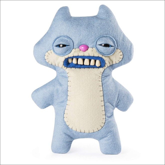 Meet a Fuggler: creepy stuffed toy with human teeth.