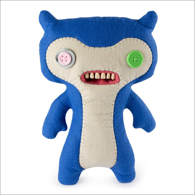 Meet a Fuggler: creepy stuffed toy with human teeth.