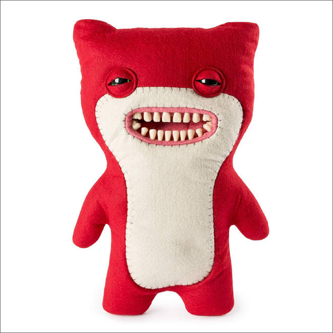 Meet a Fuggler: creepy stuffed toy with human teeth.