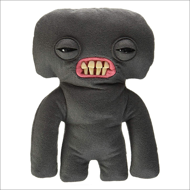 Meet a Fuggler: creepy stuffed toy with human teeth.