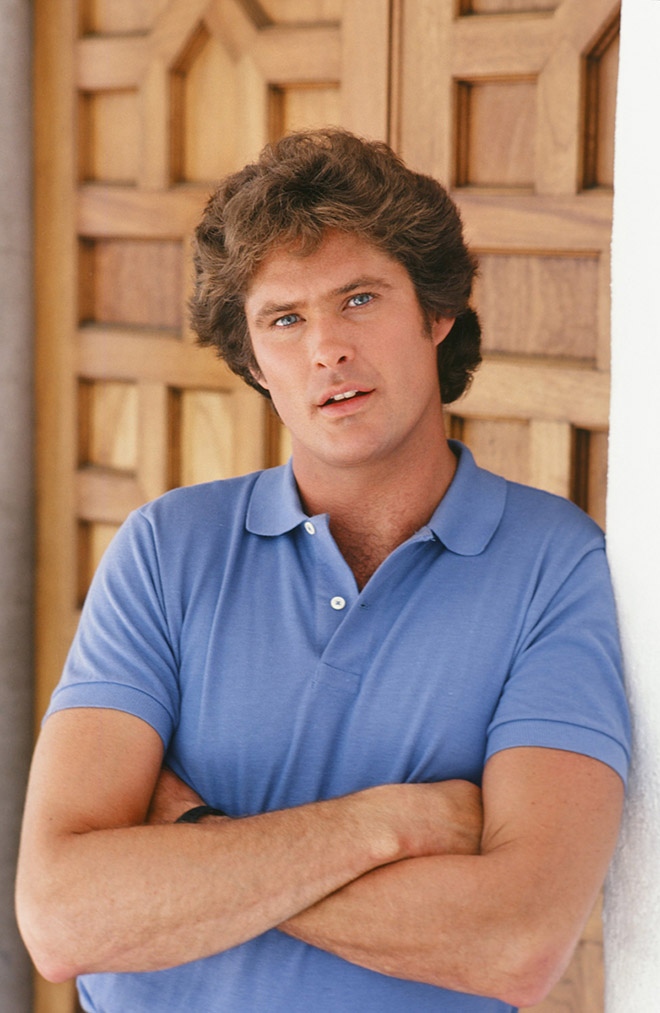 Awkward old publicity photo of David Hasselhoff.