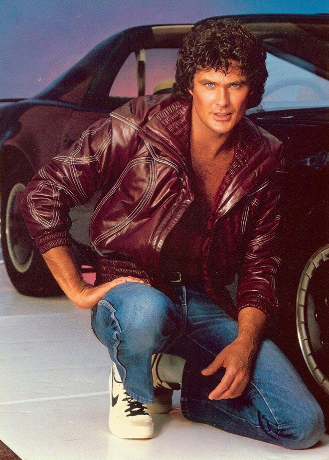 Awkward old publicity photo of David Hasselhoff.