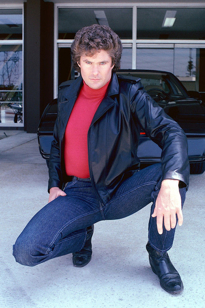 Awkward old publicity photo of David Hasselhoff.