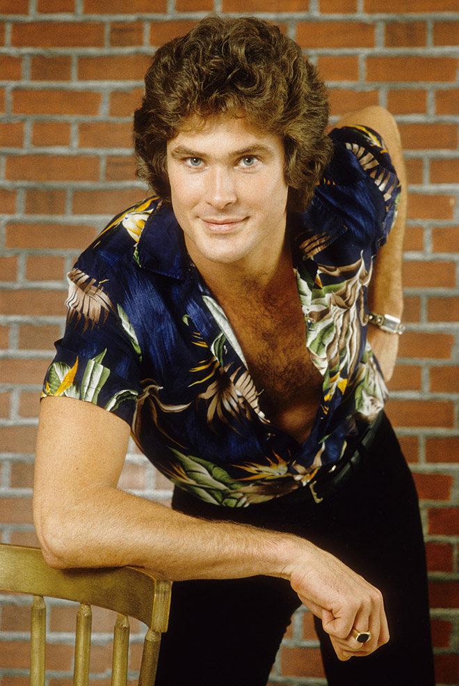 Awkward old publicity photo of David Hasselhoff.