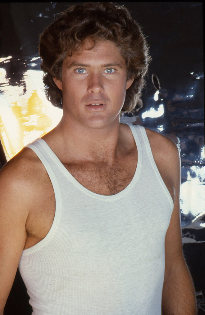 Awkward old publicity photo of David Hasselhoff.