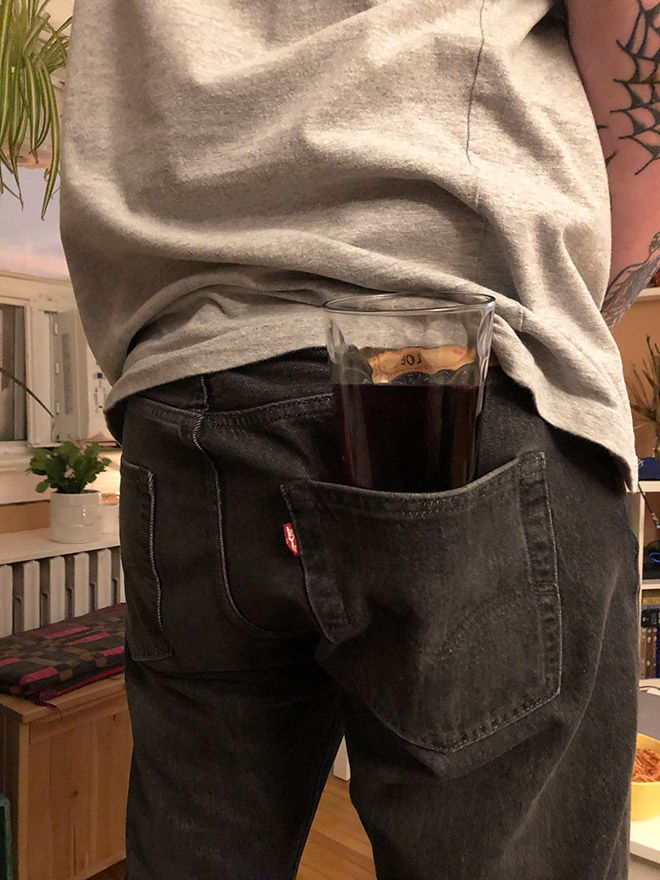 Is this the worst way to hold your drink?