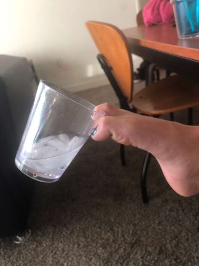 Is this the worst way to hold your drink?