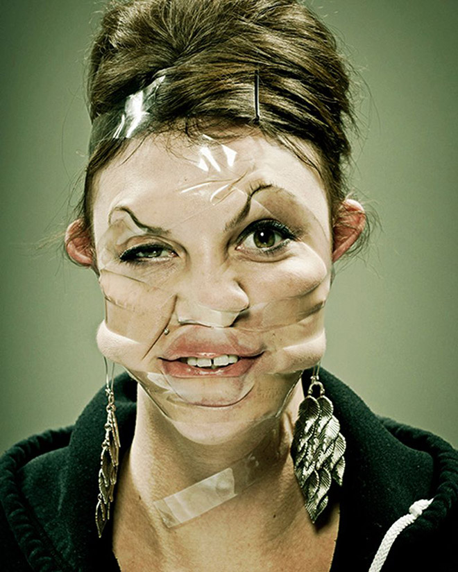 When scotch tape meets face...