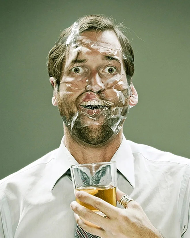 When scotch tape meets face...