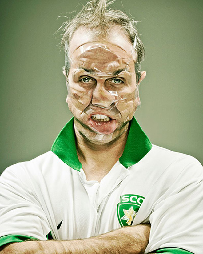 When scotch tape meets face...