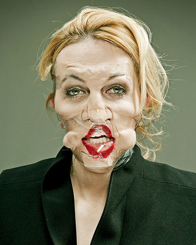 When scotch tape meets face...