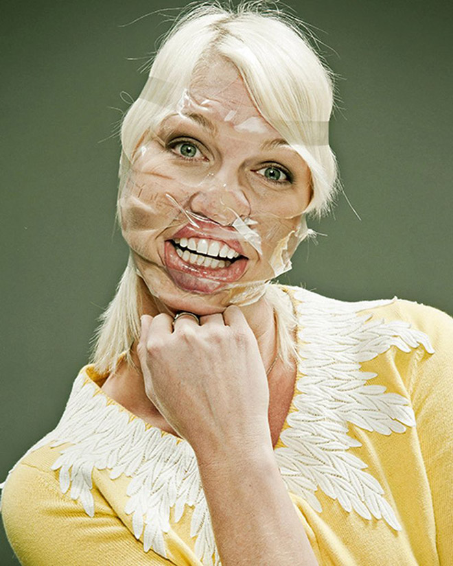 When scotch tape meets face...
