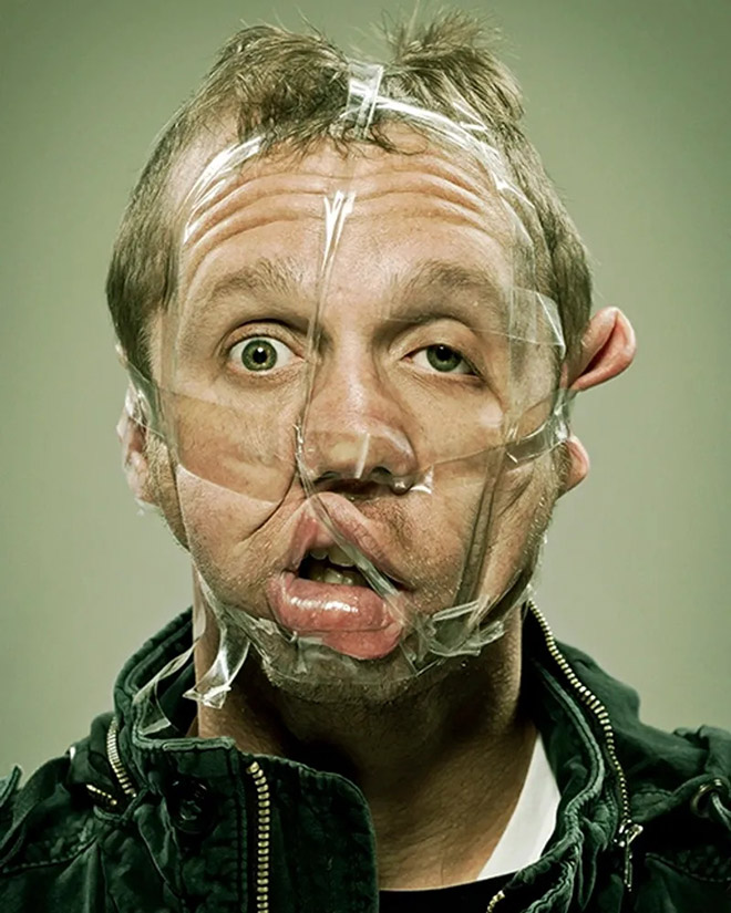 When scotch tape meets face...