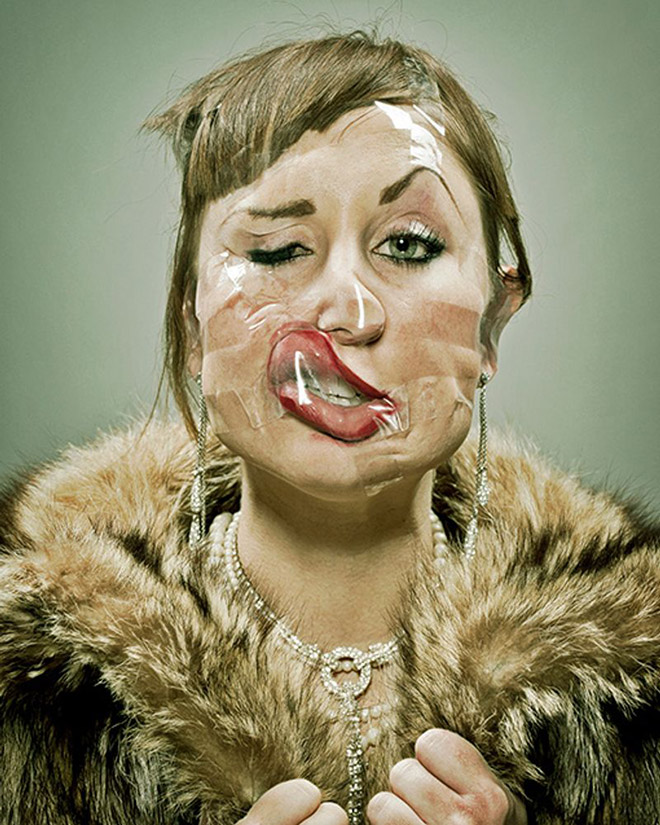 When scotch tape meets face...