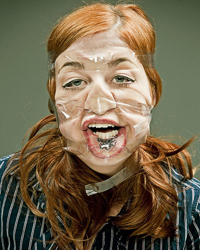 When scotch tape meets face...