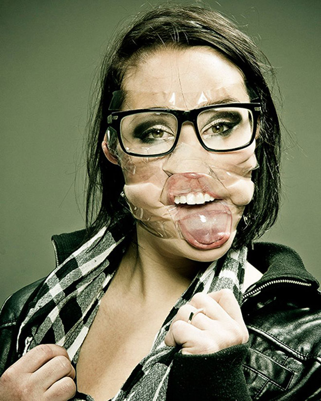 When scotch tape meets face...