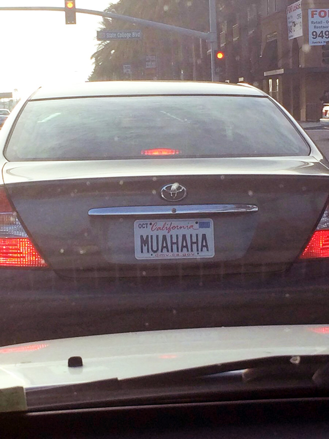 Brilliant licence plate.