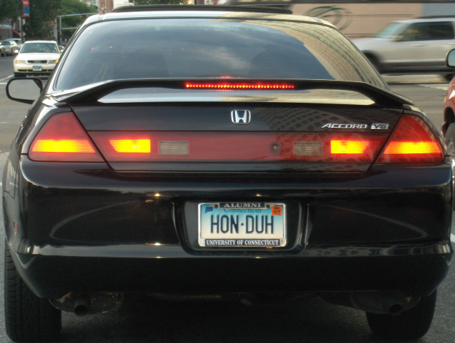 Brilliant licence plate.