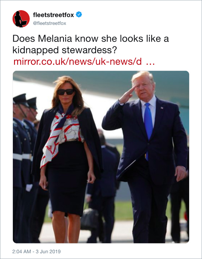 Twitter jokes about Trump visiting the UK.