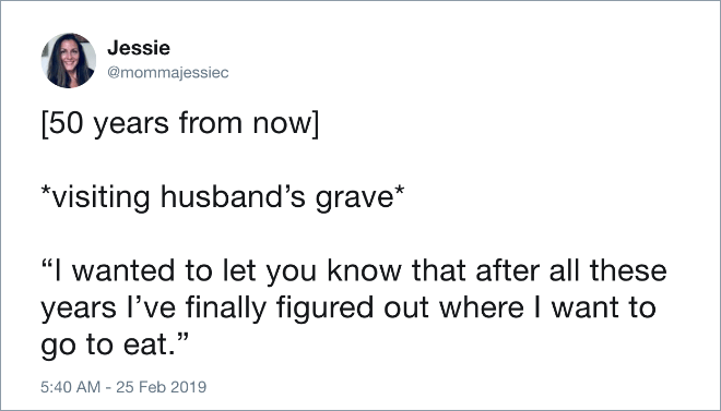 Funny tweet about marriage.